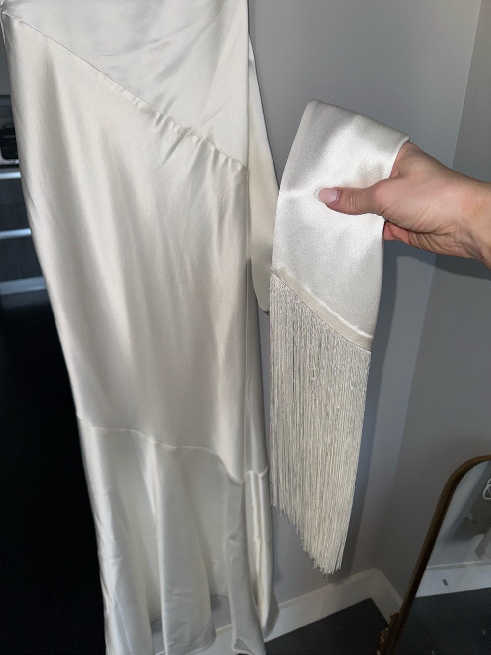 Retrofete Kelsa Dress - Ivory Silk - Worn once + Dry cleaned - Picture 6 of 9